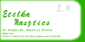 etelka masztics business card